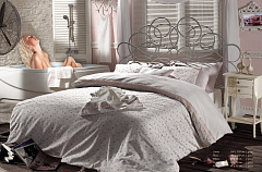 Постельное белье сатин со стразами Maison D`or ROSES розовое 1,5 спальное